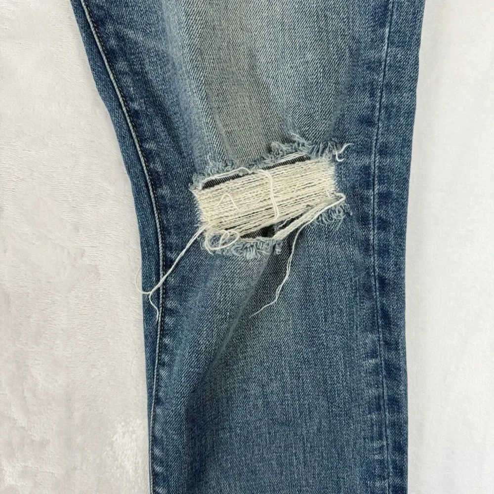 Baldwin Kansas‎ City Kennedy Low Rise Boyfriend Jeans Size 27 Distressed Cuffed